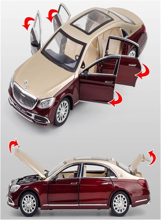 Parshya Toy car Model 1:24 for Maybaach S600 Alloy Metal Car Model Diecast Toy with Sound and Light Great Gift for Boys and Girls Above 3 Year(Colors as Per Stock) - Image 5